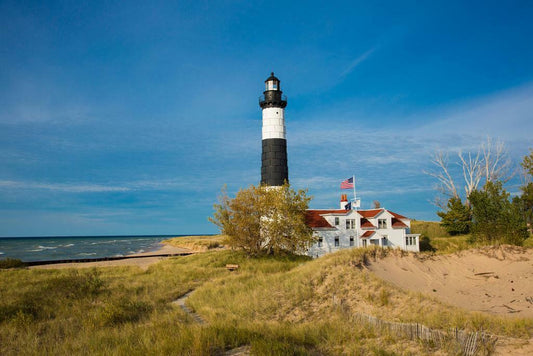 Big Sable Point Lighthouse on Lake Michigan | Landmark Photography | Great Lakes Poster - Photography Poster