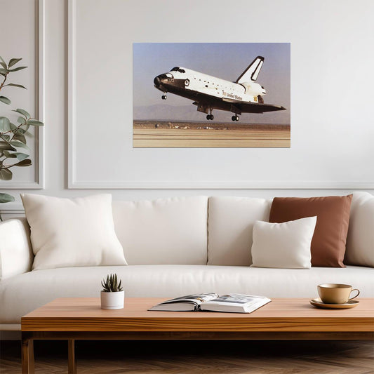 Space Shuttle Challenger Landing | NASA Photography | Historical Space Program Poster - Photography Poster