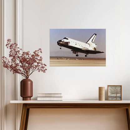 Space Shuttle Challenger Landing | NASA Photography | Historical Space Program Poster - Photography Poster