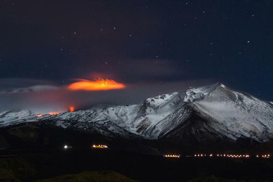 Mount Etna Volcano Eruption in Sicily | Italy Photography | Natural Phenomenon Poster - Photography Poster