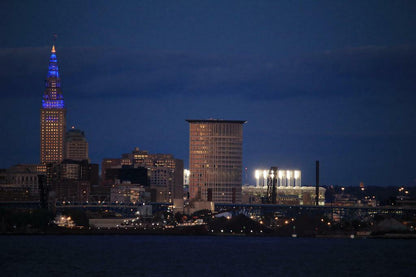 Cleveland Skyline with Progressive Field | Ohio Cityscape Photography | Baseball Stadium Poster - Photography Poster