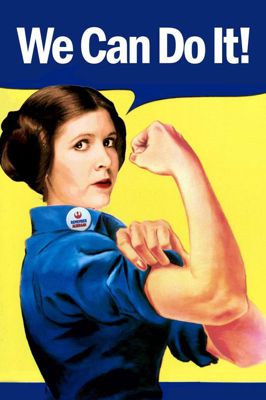Princess Leia "We Can Do It!" Parody | Star Wars Rosie the Riveter | Feminist Sci-Fi Poster - Movies & TV Poster