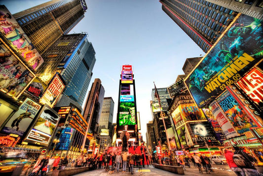 Illuminated Times Square at Night | New York City Photography | Urban Poster - Photography Poster