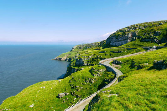 Great Orme Winding Road Poster | Wales Coastal Drive Photography | UK Landscape Wall Art