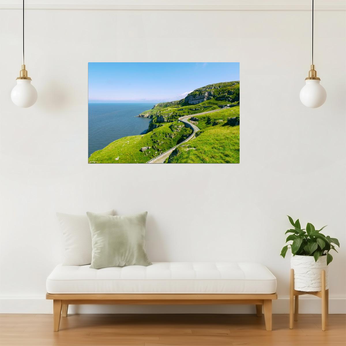 Great Orme Winding Road Poster | Wales Coastal Drive Photography | UK Landscape Wall Art