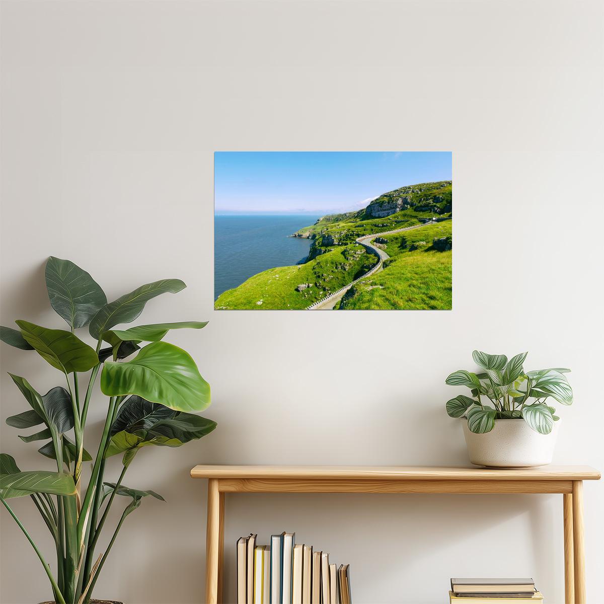 Great Orme Winding Road Poster | Wales Coastal Drive Photography | UK Landscape Wall Art