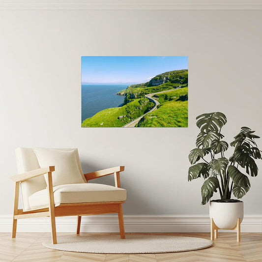 Great Orme Winding Road Poster | Wales Coastal Drive Photography | UK Landscape Wall Art