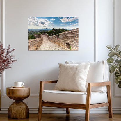 Cloudy Sky Above The Great Wall of China | Landmark Photography | Travel Poster - Photography Poster