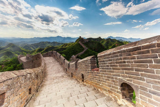 Cloudy Sky Above The Great Wall of China | Landmark Photography | Travel Poster - Photography Poster