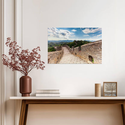Cloudy Sky Above The Great Wall of China | Landmark Photography | Travel Poster - Photography Poster