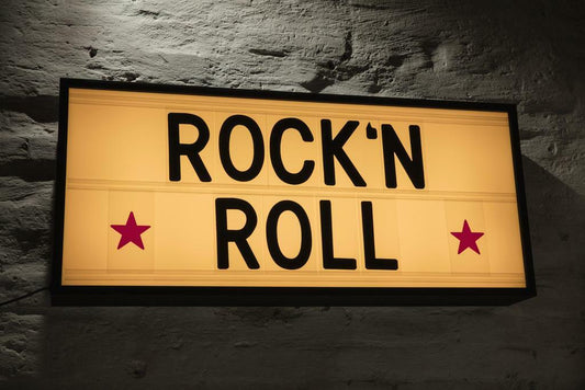Vintage Rock N' Roll Sign | Retro Music Photography Poster | Music Store Wall Decor - Music Poster