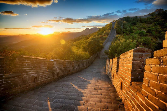 Sunset Over The Great Wall of China | Landmark Photography | Travel Poster - Photography Poster