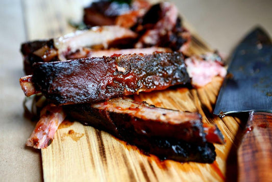 Barbecue Ribs on a Cutting Board | Food Photography Print | Kitchen Decor Poster - Photography Poster