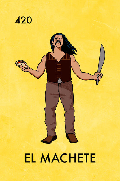 El Machete | Mexican Lottery Parody Poster | Funny Action Movie Art - Movies & TV Poster