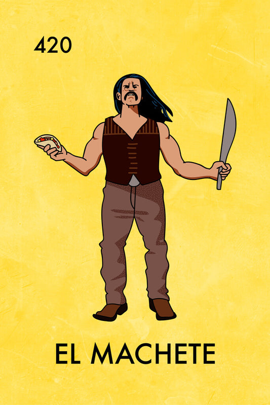 El Machete | Mexican Lottery Parody Poster | Funny Action Movie Art - Movies & TV Poster