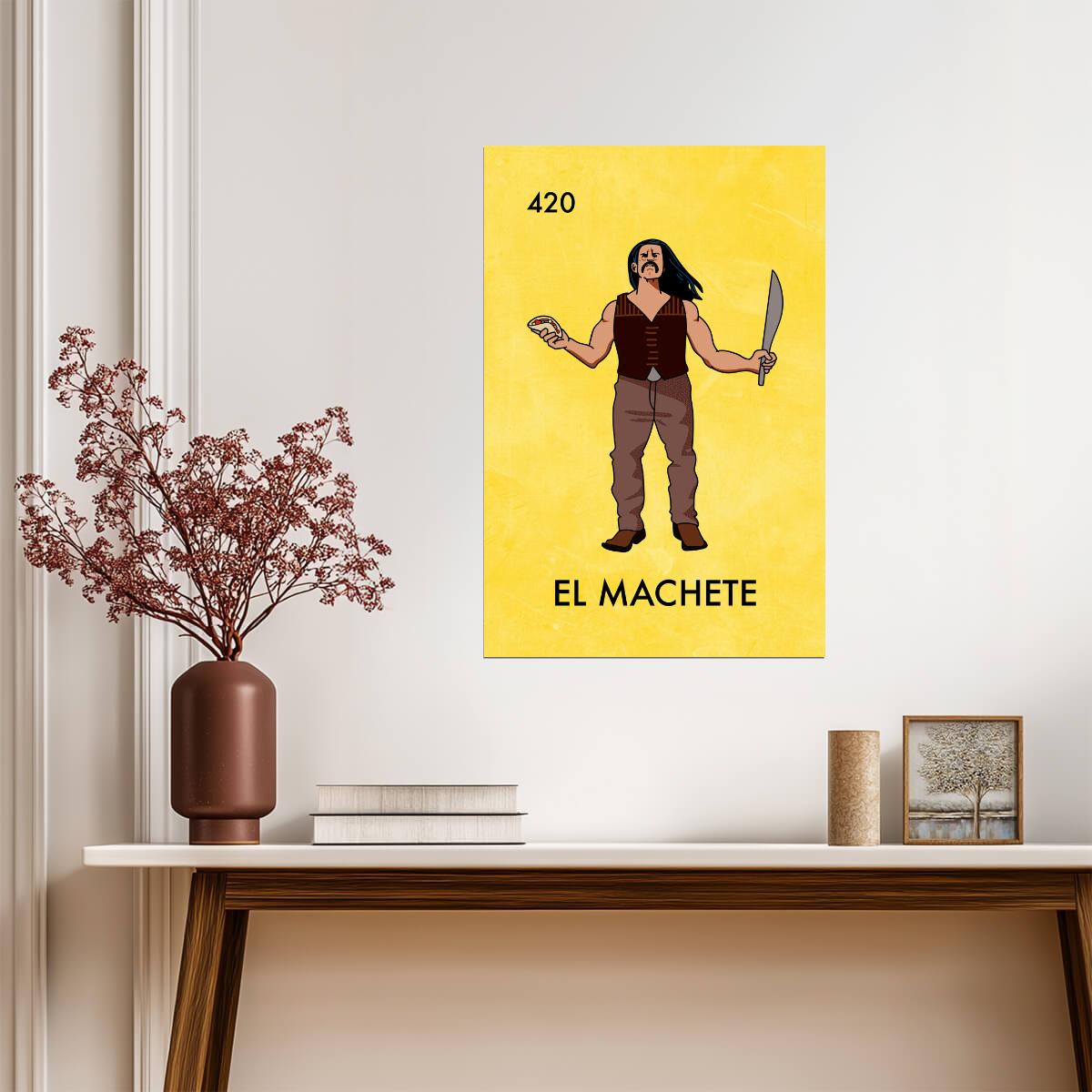 El Machete | Mexican Lottery Parody Poster | Funny Action Movie Art - Movies & TV Poster
