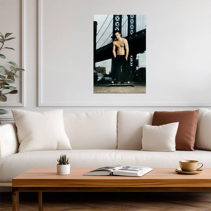 Young Man with a Skateboard | Urban Fashion Photography | Portrait Poster - Photography Poster