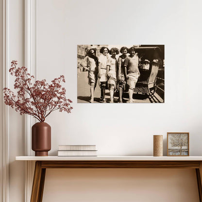 Women Showing Garter Belts 1920s | Vintage Archival Photo | Retro Fashion Poster - Vintage & Retro Poster