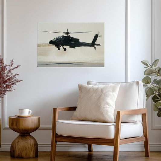 Boeing AH-64 Apache Attack Helicopter | Military Aviation Photography | Aircraft Poster - Cars Poster