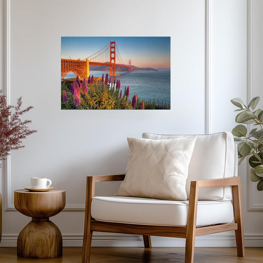 "A New Day Begins" over the Golden Gate Bridge | San Francisco Photography | Sunrise Poster - Photography Poster