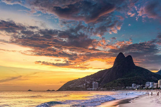 Ipanema Beach and Padre Dois Irmaos Mountain | Rio De Janeiro Photography | Brazil Poster - Photography Poster