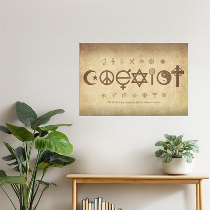 Coexist | The World Is Big Enough Motivational Poster