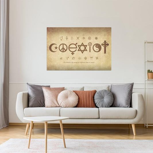 Coexist | The World Is Big Enough Motivational Poster