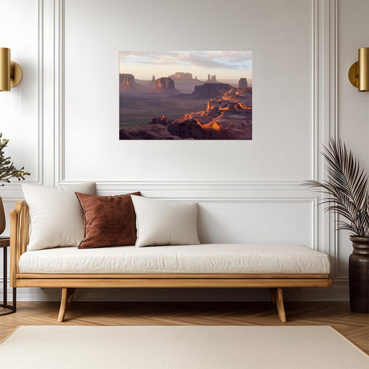 The Hunts Mesa Rock Formation | Monument Valley Photography | Western Landscape Poster - Photography Poster