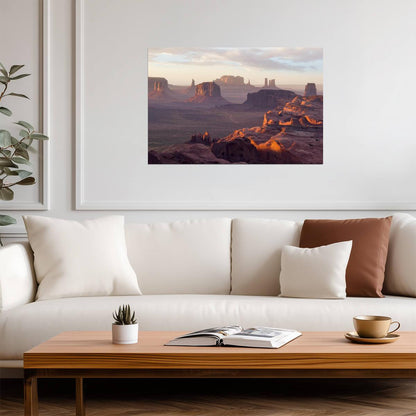 The Hunts Mesa Rock Formation | Monument Valley Photography | Western Landscape Poster - Photography Poster