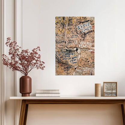 Graffiti on the Wall at Graceland | Memphis Tennessee Photography | Music Landmark Poster - Photography Poster