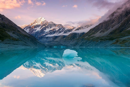 Aoraki Mount Cook Reflection at Sunset | New Zealand Photography | Landscape Poster - Photography Poster