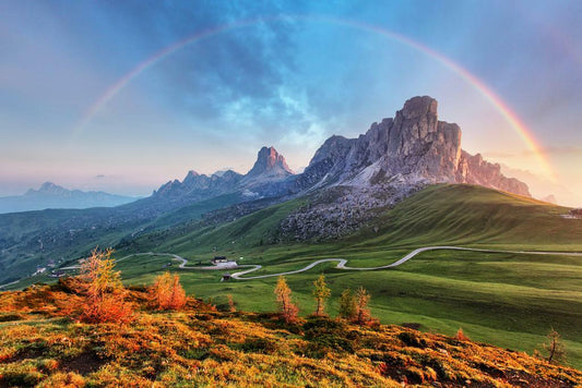 Rainbow Over The Alps Mountain Range | European Landscape Photography | Nature Poster - Photography Poster