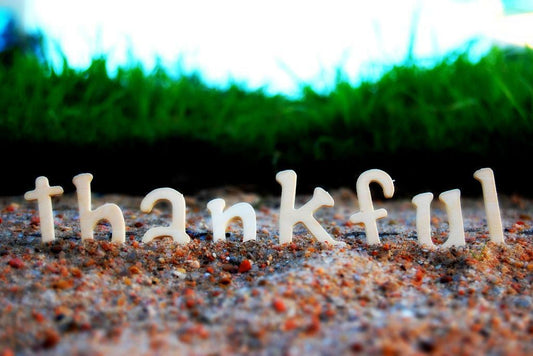 The Word "Thankful" Written in Sand | Inspirational Photography | Beach Poster - Photography Poster