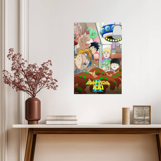 Mob Psycho 100 Claw Machine Art | Anime Poster | Shonen Manga Decor