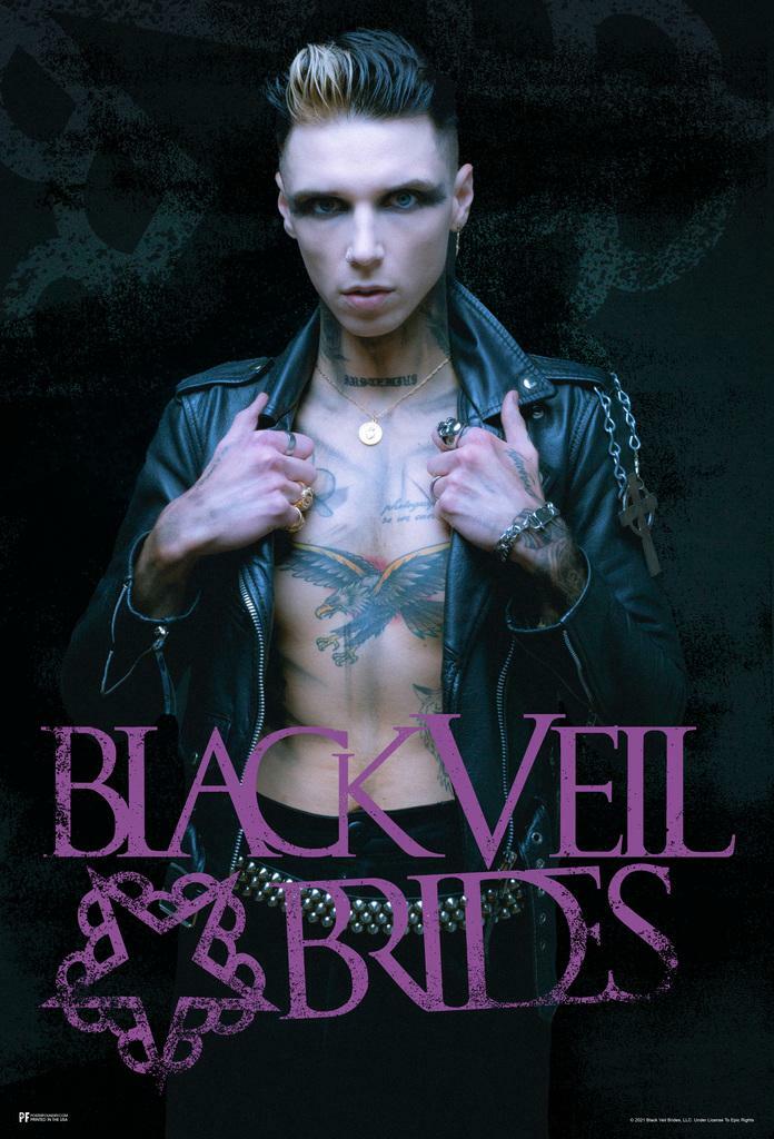 Black Veil Brides Andy Biersack Portrait | BVB Band Poster | Modern Rock Music Art - Music Poster