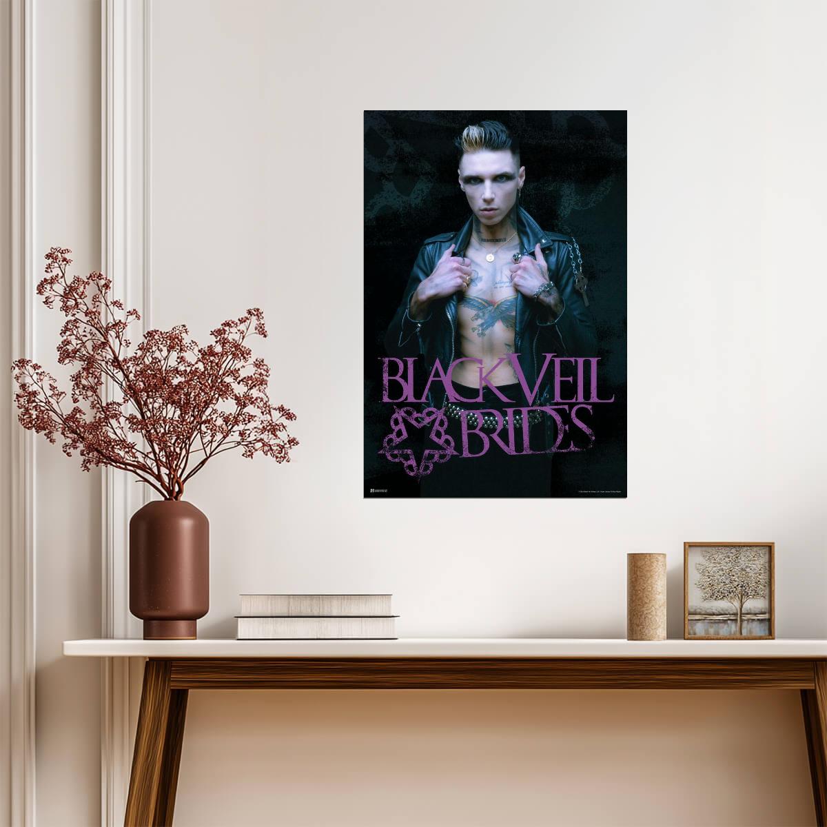 Black Veil Brides Andy Biersack Portrait | BVB Band Poster | Modern Rock Music Art - Music Poster