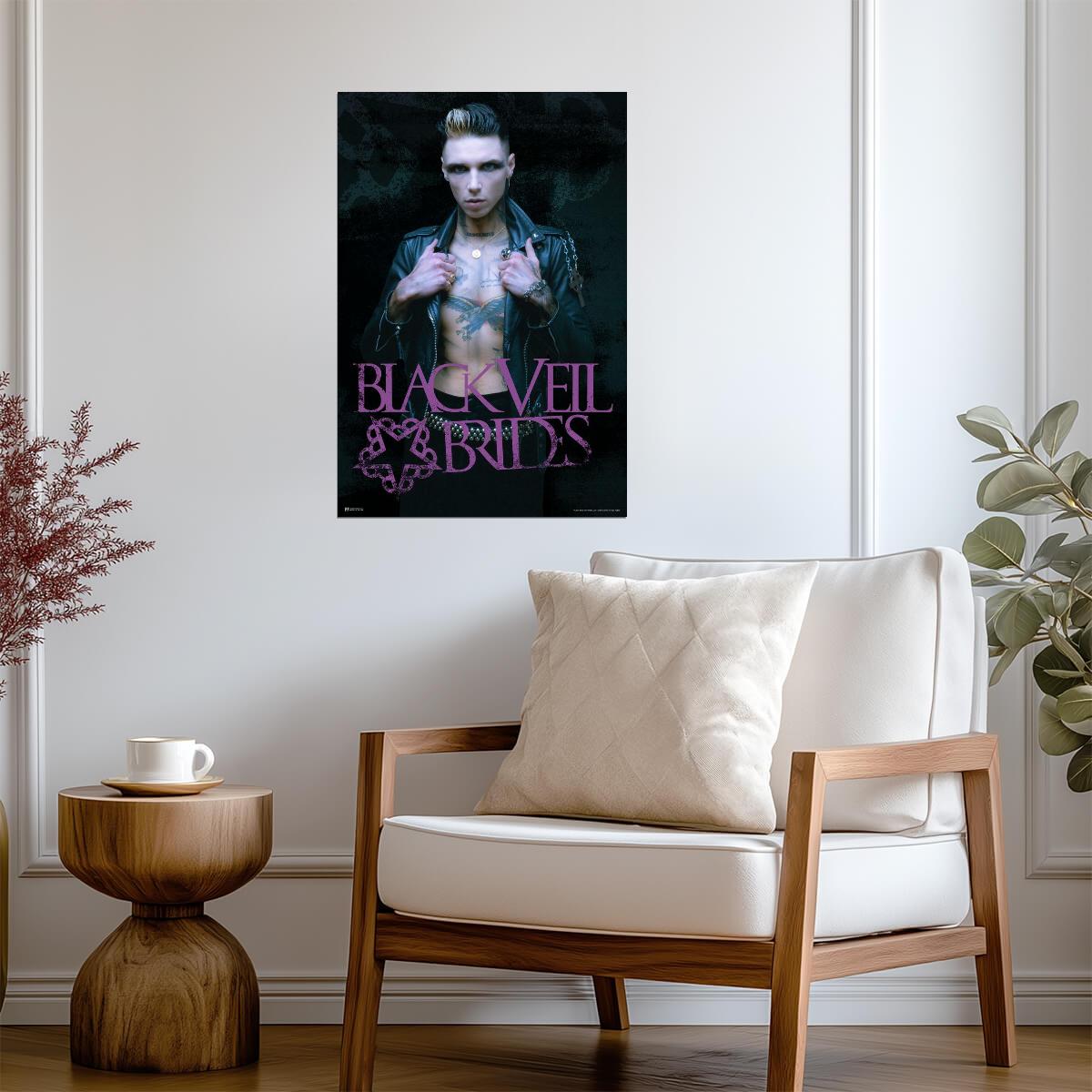 Black Veil Brides Andy Biersack Portrait | BVB Band Poster | Modern Rock Music Art - Music Poster