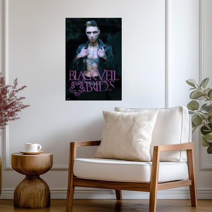 Black Veil Brides Andy Biersack Portrait | BVB Band Poster | Modern Rock Music Art - Music Poster