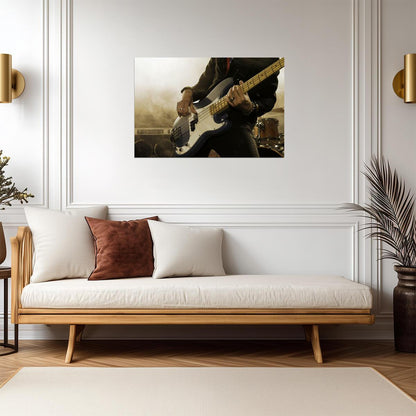 Bass Guitarist on Stage | Live Music Concert Photography | Rock Band Performance Poster - Music Poster