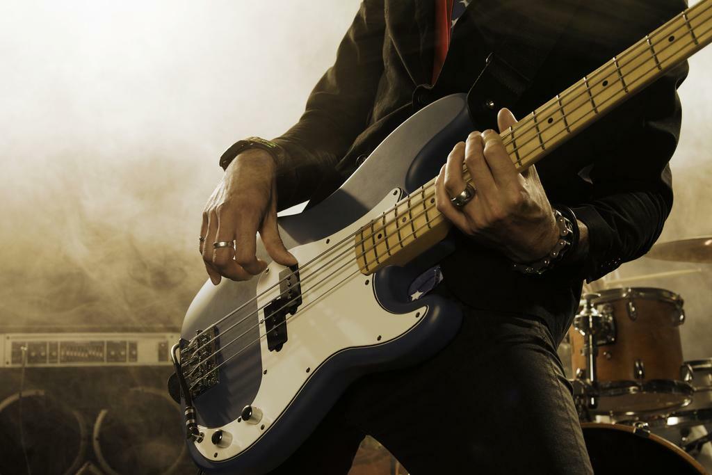 Bass Guitarist on Stage | Live Music Concert Photography | Rock Band Performance Poster - Music Poster