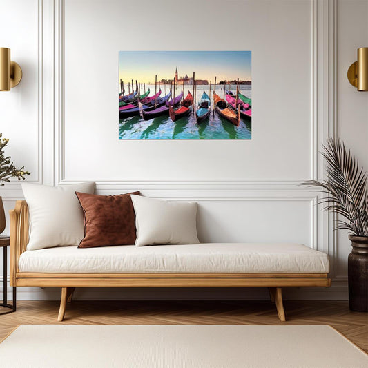 Gondolas in Venice Italy | Cityscape Photography | European Travel Poster - Photography Poster