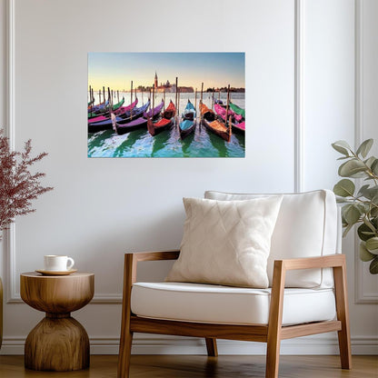 Gondolas in Venice Italy | Cityscape Photography | European Travel Poster - Photography Poster