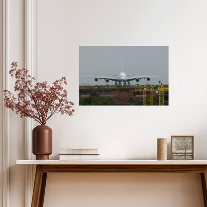 Head-On View of an Airbus A380 on the Tarmac | Aviation Photography | Airplane Poster - Cars Poster