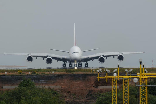 Head-On View of an Airbus A380 on the Tarmac | Aviation Photography | Airplane Poster - Photography Poster
