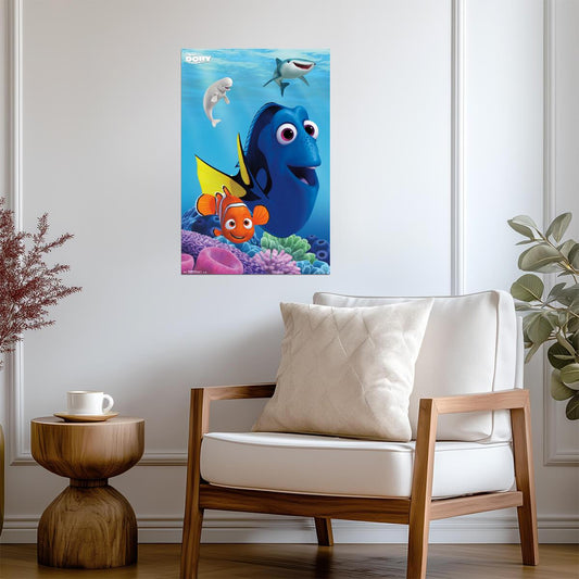 Finding Dory | Dory Portrait Poster | Pixar Animated Movie - Movies & TV Poster