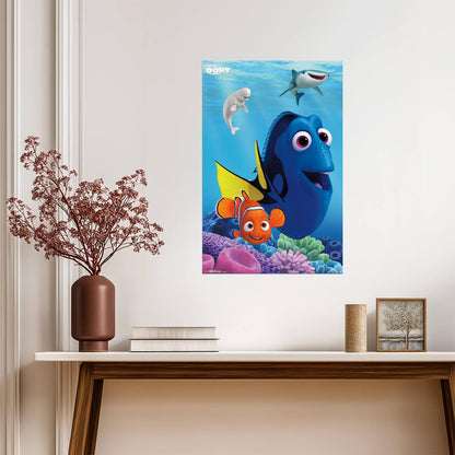 Finding Dory | Dory Portrait Poster | Pixar Animated Movie - Movies & TV Poster