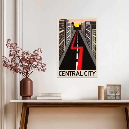 The Flash | Central City Fantasy Travel Poster | Superhero TV Show Art - Movies & TV Poster