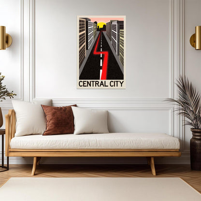 The Flash | Central City Fantasy Travel Poster | Superhero TV Show Art - Movies & TV Poster