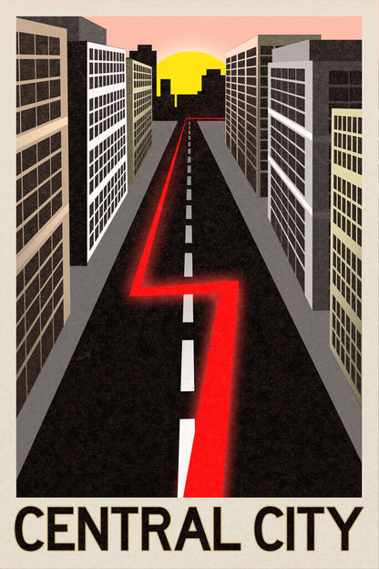 The Flash | Central City Fantasy Travel Poster | Superhero TV Show Art - Movies & TV Poster