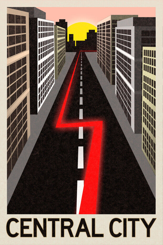 The Flash | Central City Fantasy Travel Poster | Superhero TV Show Art - Movies & TV Poster